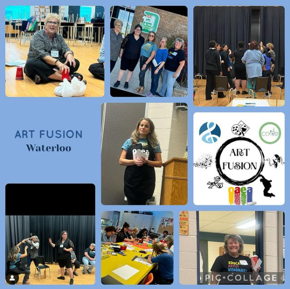 A collage of images from the Waterloo Art Fusion event