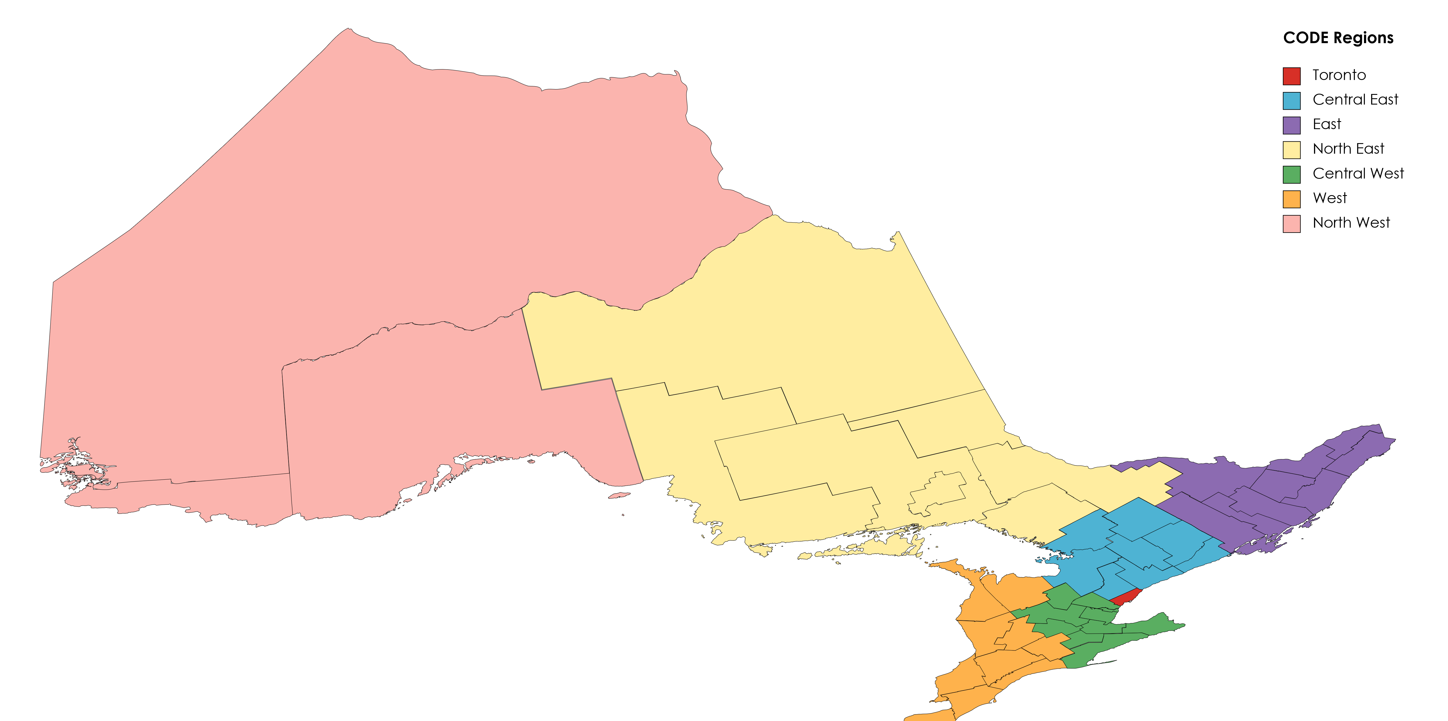 Map of CODE Regions