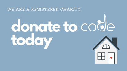 Graphic about donating to CODE