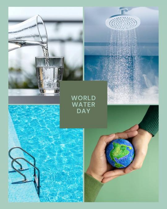 World Water Day cover image with pictures of water in various contexts