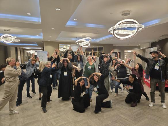 Drama and Dance teachers at the Full steAm Ahead conference in tableau