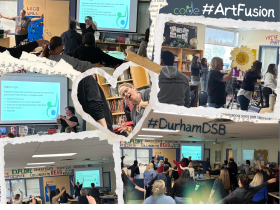 Cover image - collage of ArtFusion Durham DSB professional development