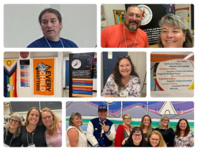 Collage of photos from Art Fusion at the Urban Indigenous Education Centre 2024