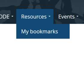 A graphic showing the My bookmarks menu link.